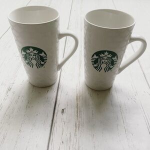 Starbucks 2020 16 Fl Oz Matte Textured White Mermaid Scale Print Coffee Mug Cup